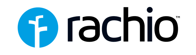 logo for the sprinkler controller company rachio